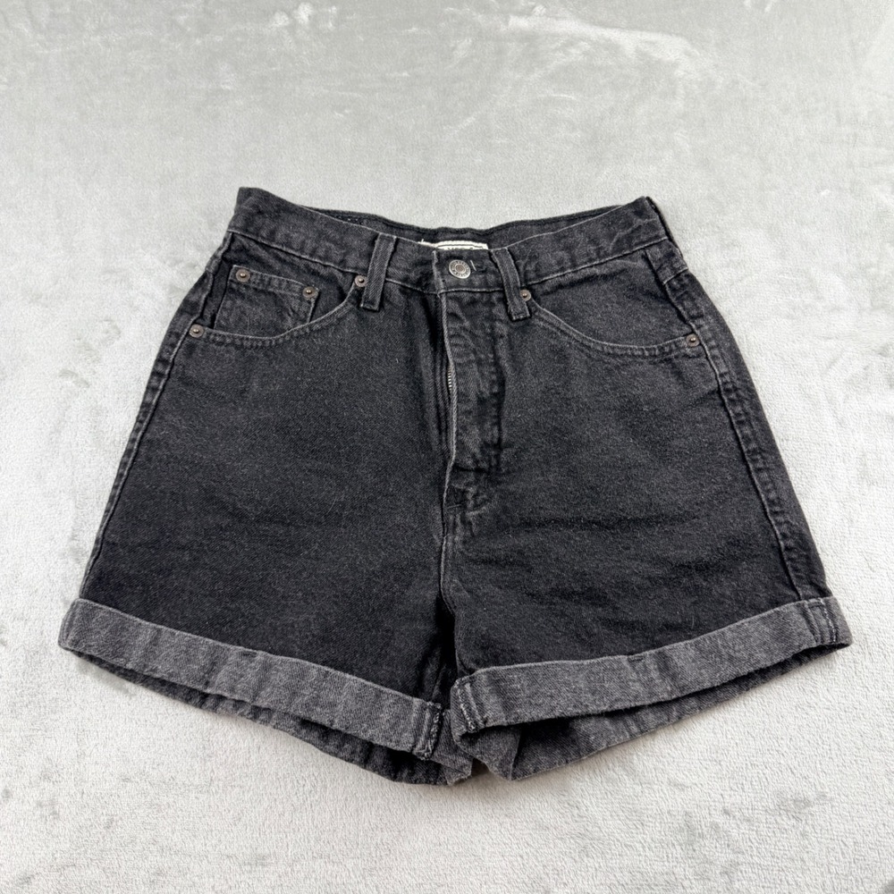 Nuovo County Seat Vintage Black‎ Denim Shorts High Waisted Relaxed Fit Women 5/6
